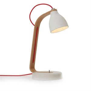 decode Heavy Desk Light Bordlampe Lys Gr� Betong med Birk